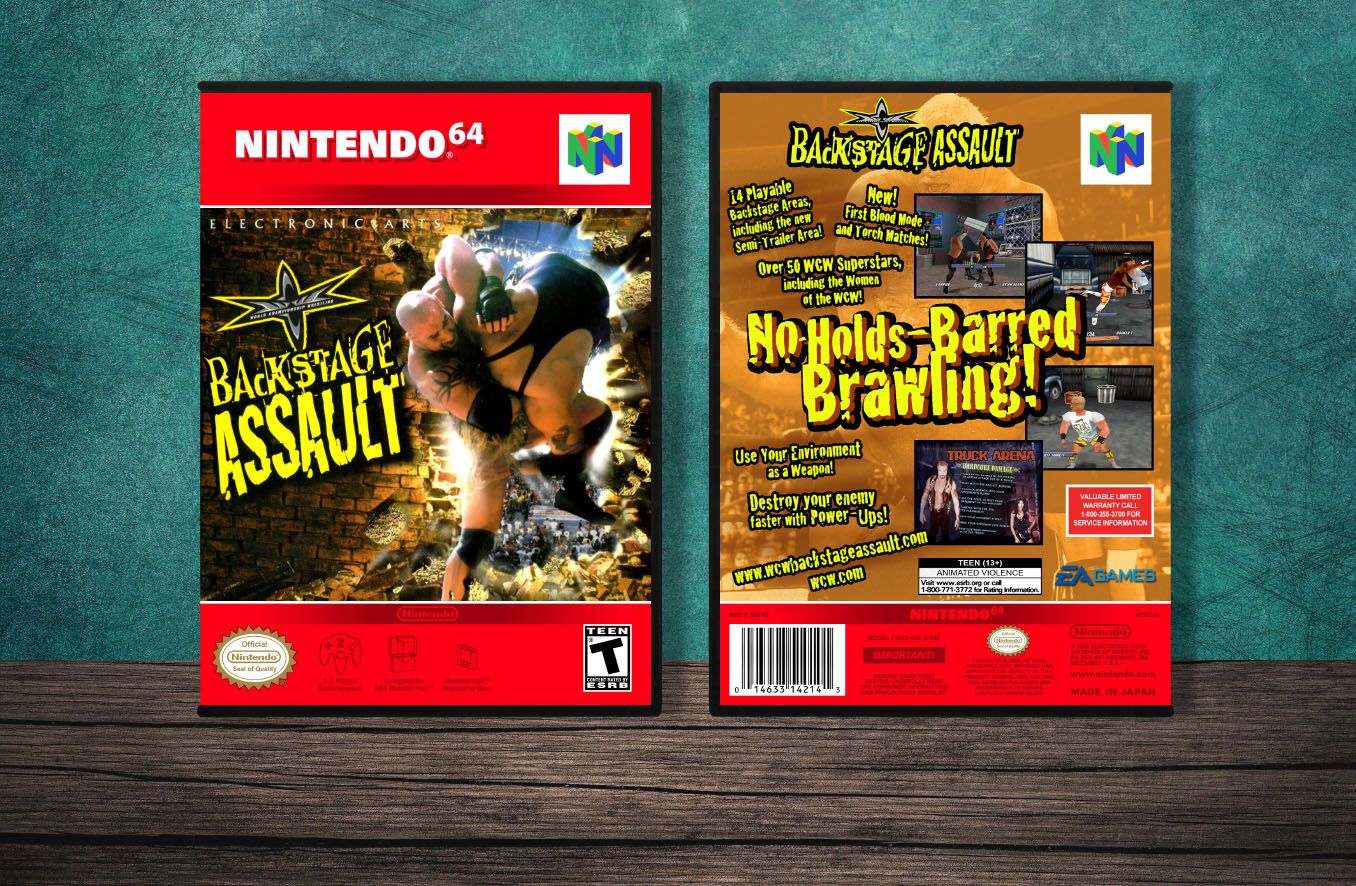 WCW Backstage Assault, Case Color: DARK GREY (OEM DS CASE COLOR)