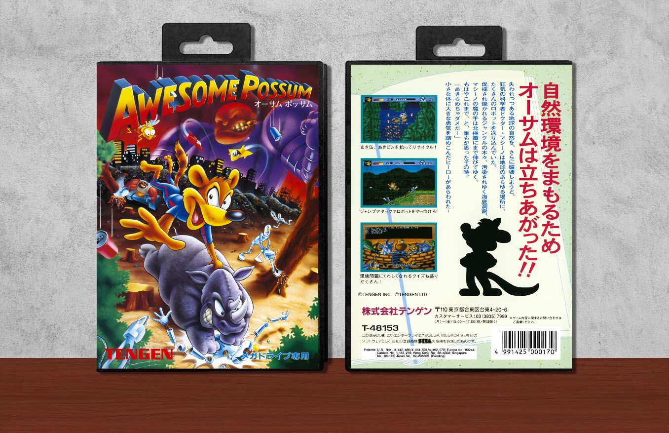 Awesome Possum... Kicks Dr. Machino&#39;s Butt, Case Color: Black