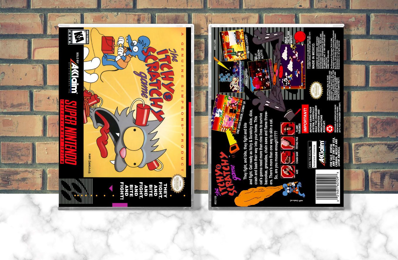 Itchy &amp; Scratchy Game, The, Case Color: CLEAR (Transparent)