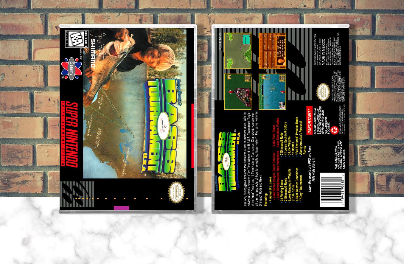 Jimmy Houston&#39;s Bass Tournament U.S.A., Case Color: CLEAR (Transparent)