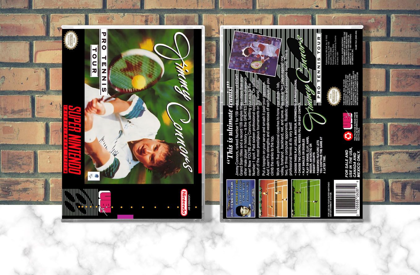 Jimmy Connors Pro Tennis Tour, Case Color: CLEAR (Transparent)