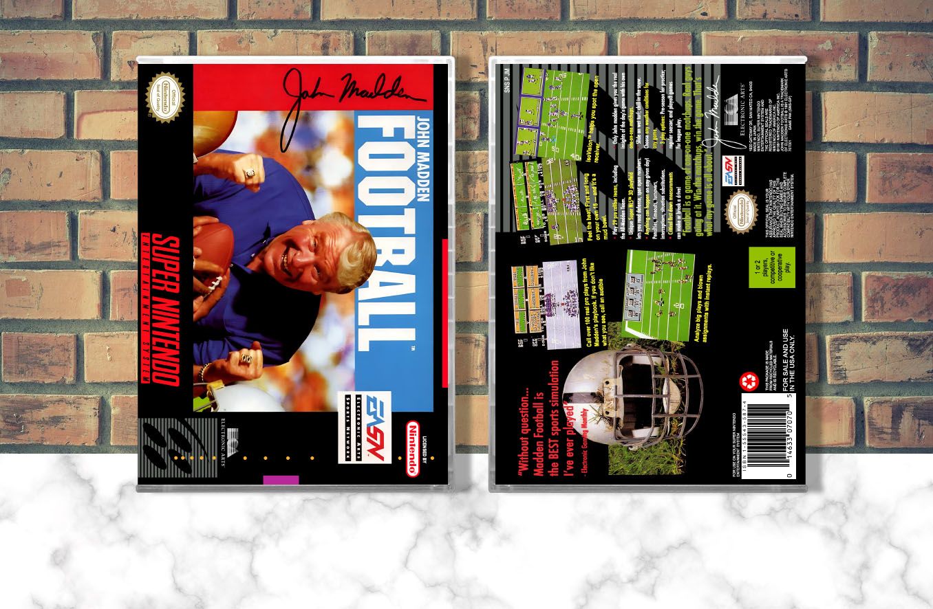 John Madden Football, Case Color: CLEAR (Transparent)