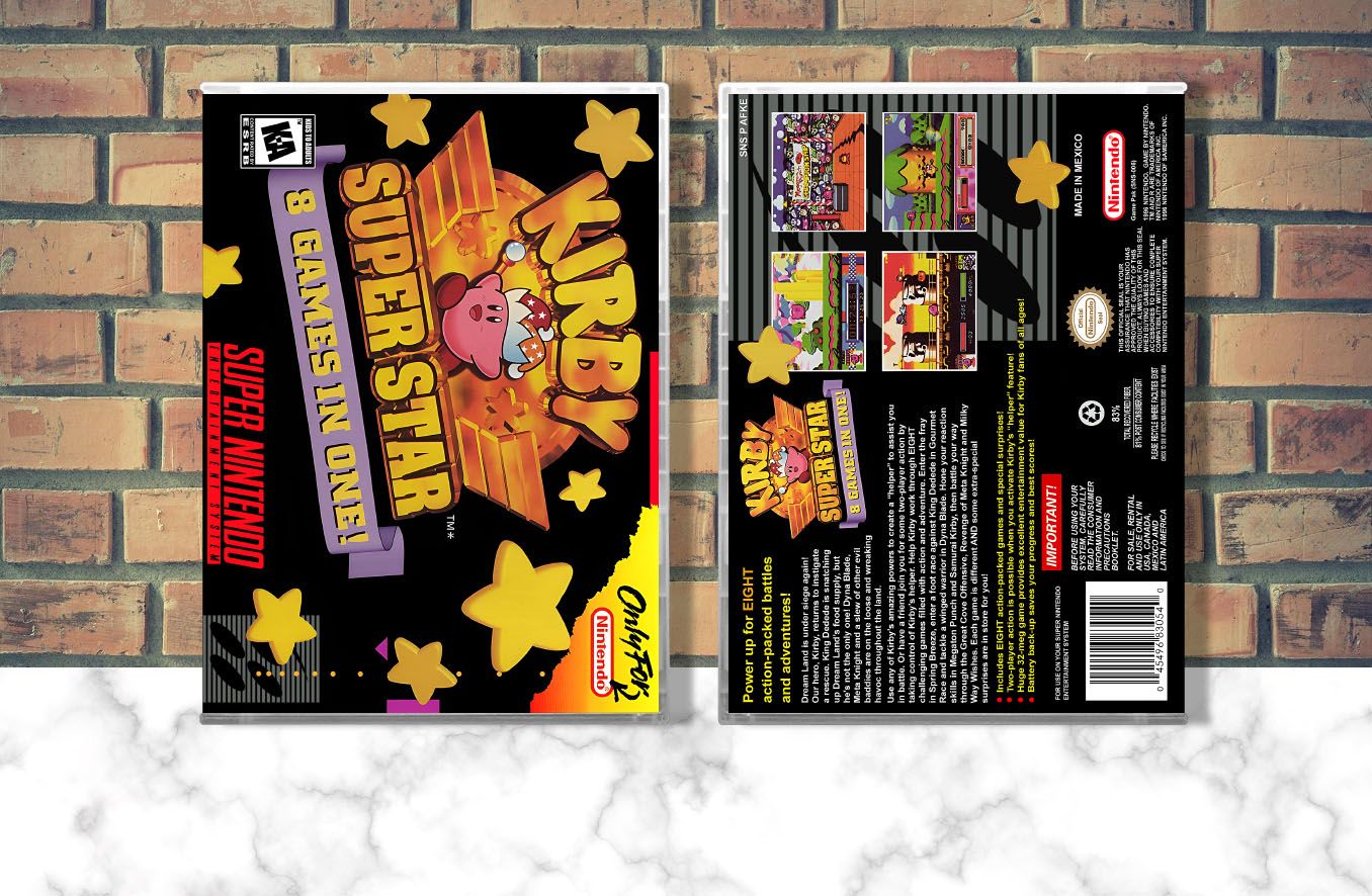 Kirby Super Star, Case Color: CLEAR (Transparent)