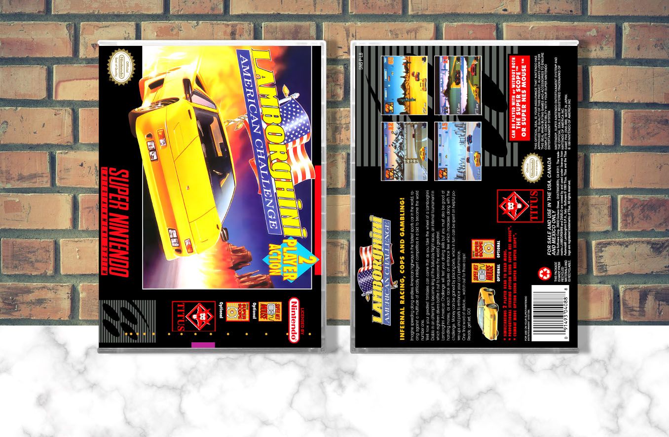 Lamborghini: American Challenge, Case Color: CLEAR (Transparent)