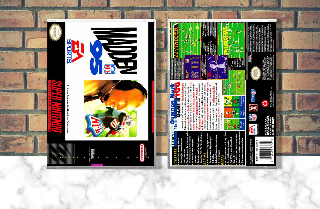 Madden NFL &#39;95, Case Color: CLEAR (Transparent)