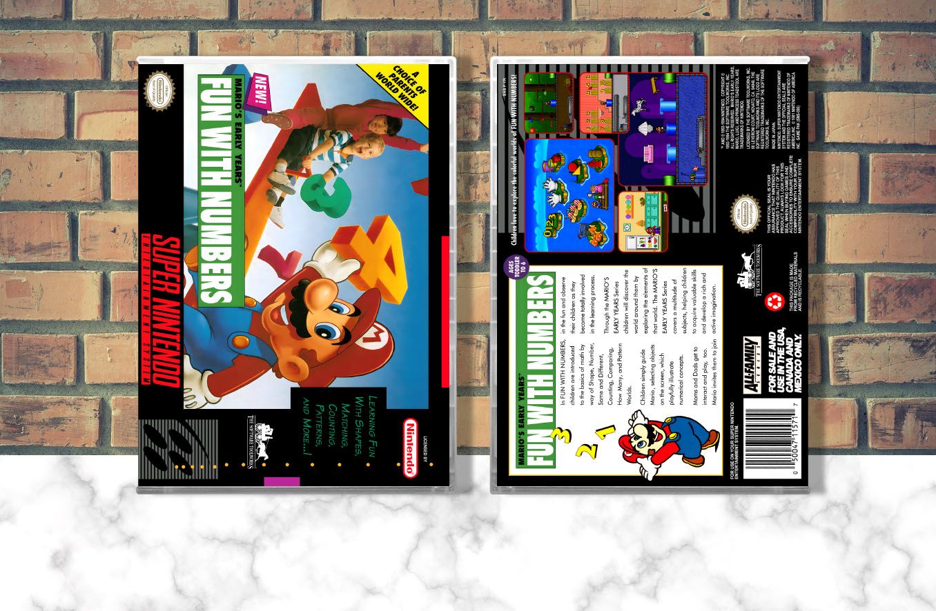 Mario&#39;s Early Years! Fun With Numbers, Case Color: CLEAR (Transparent)