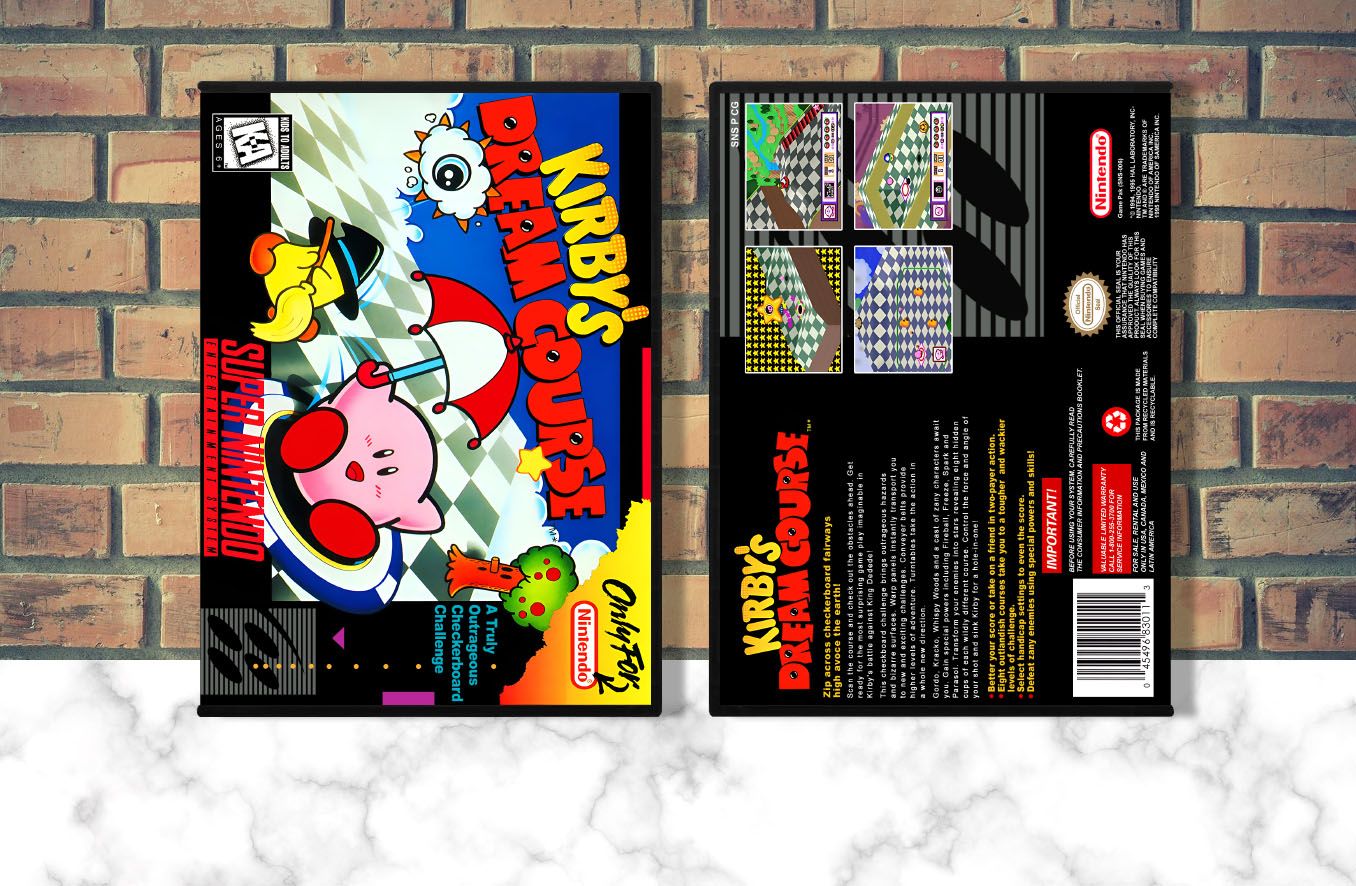 Kirby&#39;s Dream Course, Case Color: DARK GREY (OEM DS CASE COLOR)