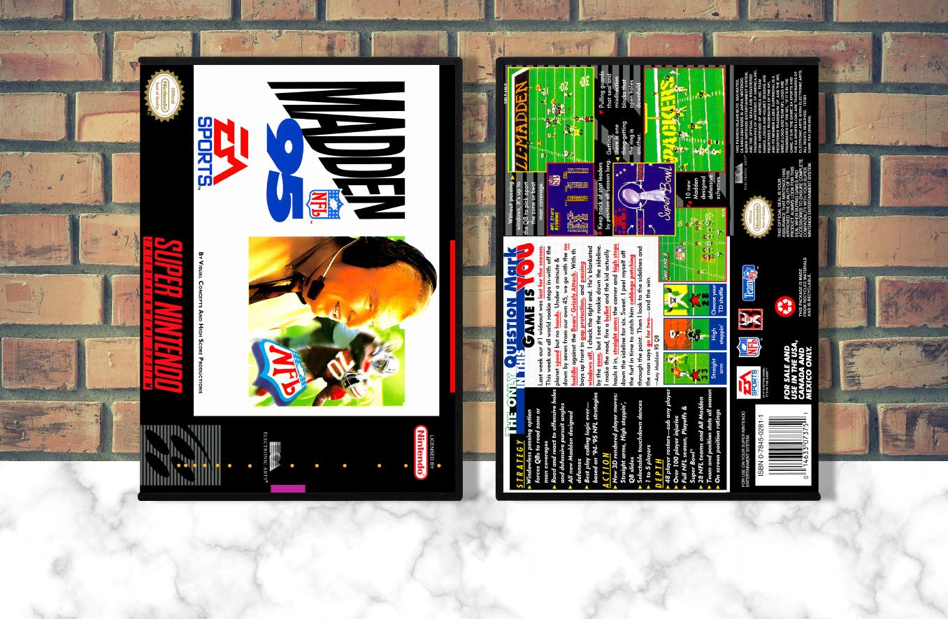 Madden NFL &#39;95, Case Color: DARK GREY (OEM DS CASE COLOR)