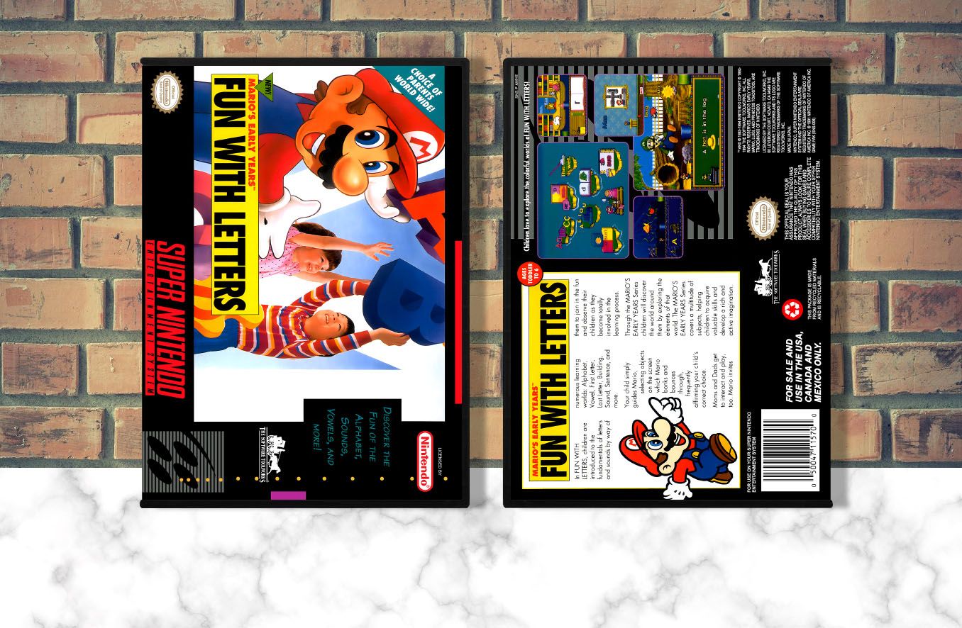 Mario&#39;s Early Years! Fun With Letters, Case Color: DARK GREY (OEM DS CASE COLOR)