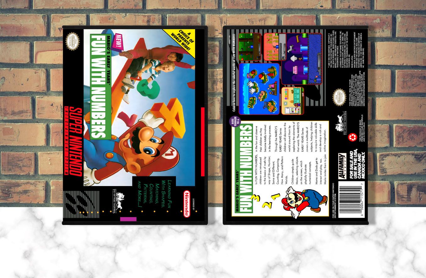 Mario&#39;s Early Years! Fun With Numbers, Case Color: DARK GREY (OEM DS CASE COLOR)