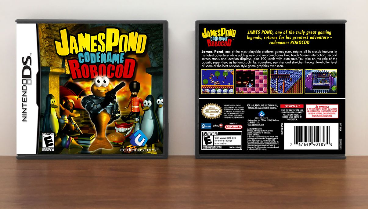 James Pond: Codename RoboCod, Case Color: DARK GREY (OEM DS CASE COLOR)