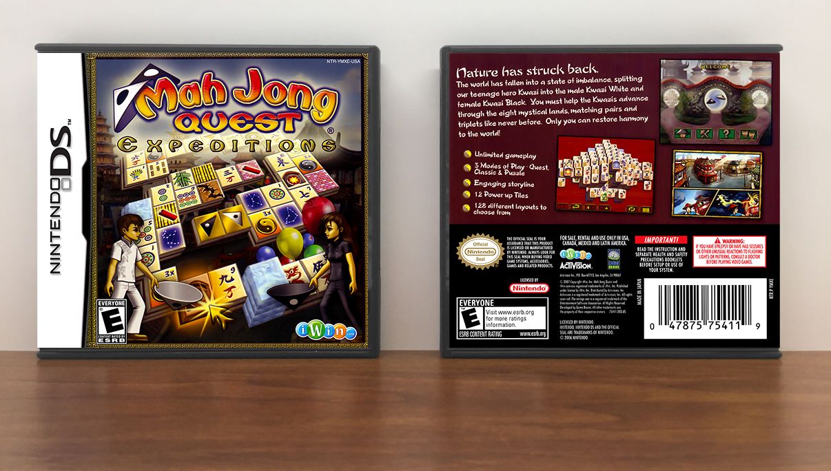 Mah Jong Quest: Expeditions, Case Color: DARK GREY (OEM DS CASE COLOR)