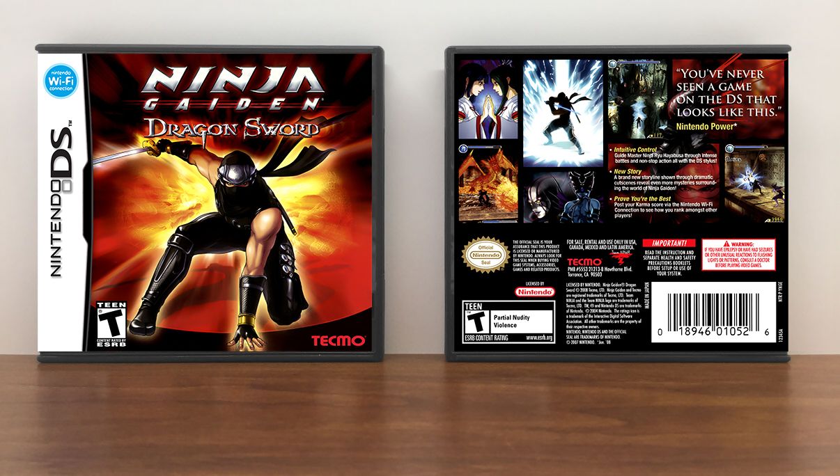 Ninja Gaiden Dragon Sword, Case Color: DARK GREY (OEM DS CASE COLOR)