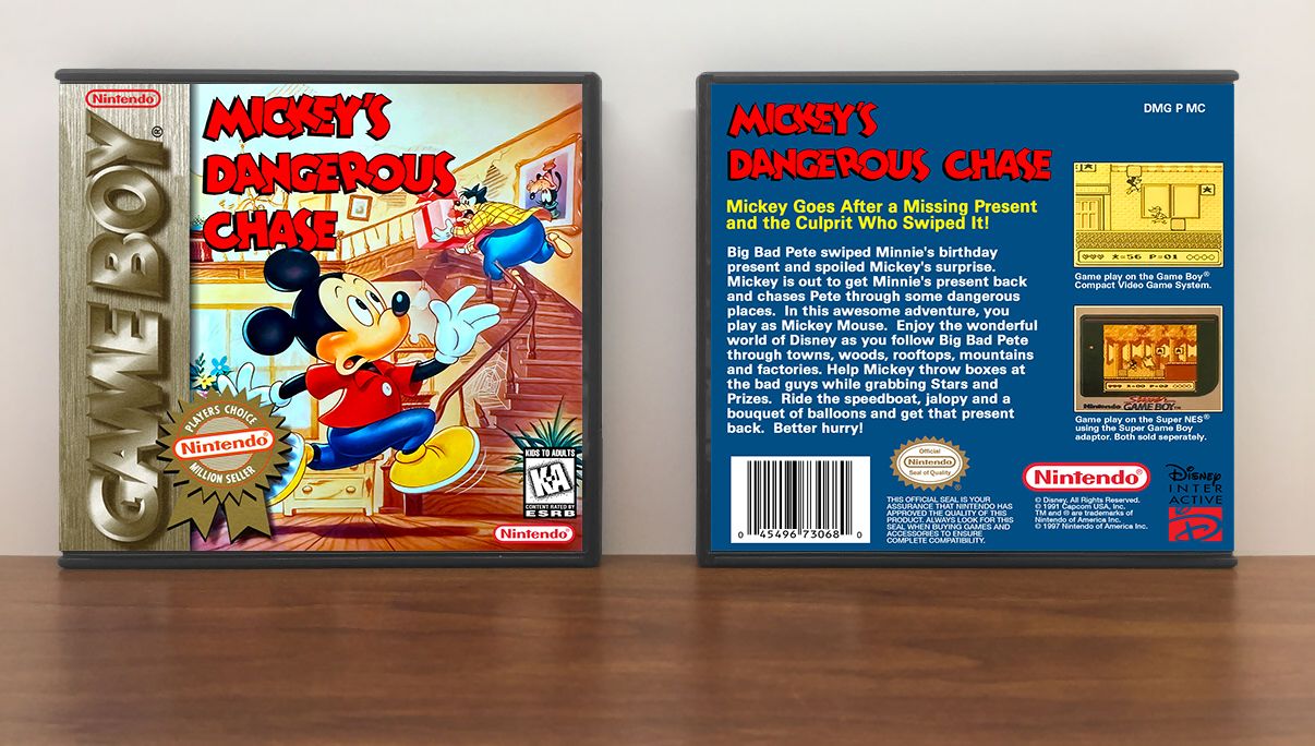 Mickey&#39;s Dangerous Chase (PC), Case Color: DARK GREY (OEM DS CASE COLOR), Artwork Spine Color: (PC) Chrome