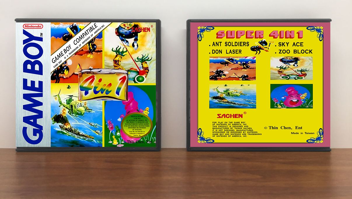Sachen 007 - Super 4 in 1 -- Ant Soldier - Sky Ace - Dan Laser - Zoo Block, Artwork Spine Color: Chrome