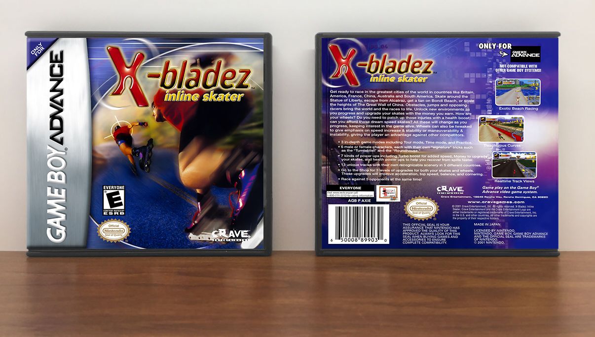 X-Bladez: Inline Skater, Artwork Spine Color: Chrome