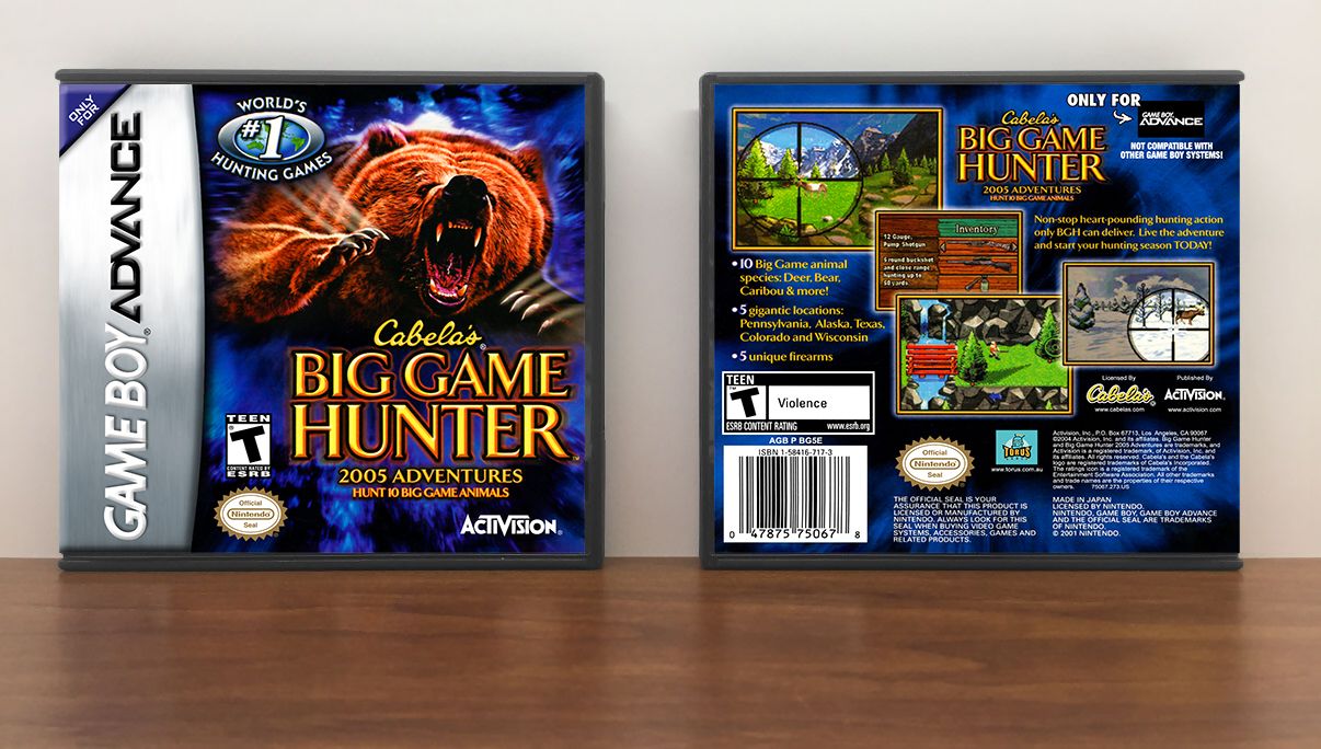 Cabela's Big Game Hunter: 2005 Adventures, Artwork Spine Color: Chrome