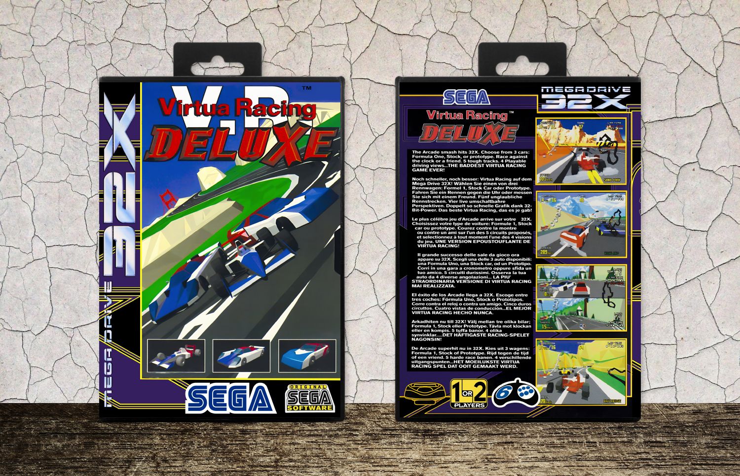 Virtua Racing Deluxe (PAL), Case Color: Black