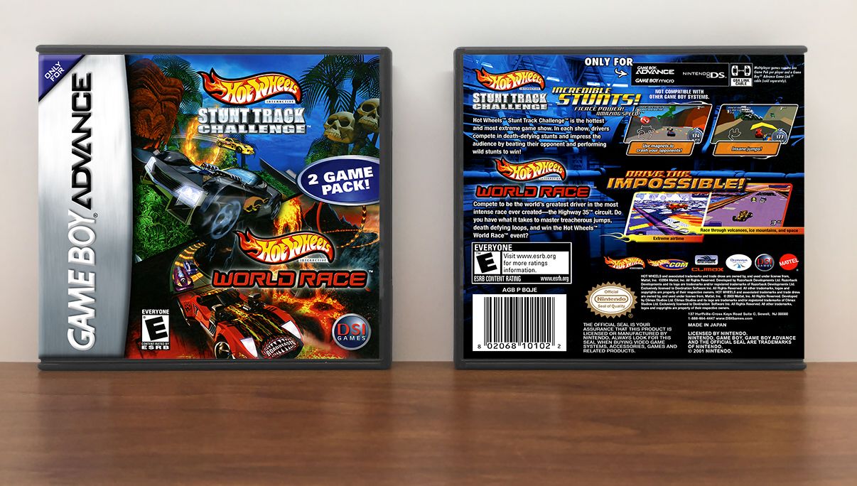 Hot Wheels: Stunt Track Challenge / World Race, Artwork Spine Color: Chrome