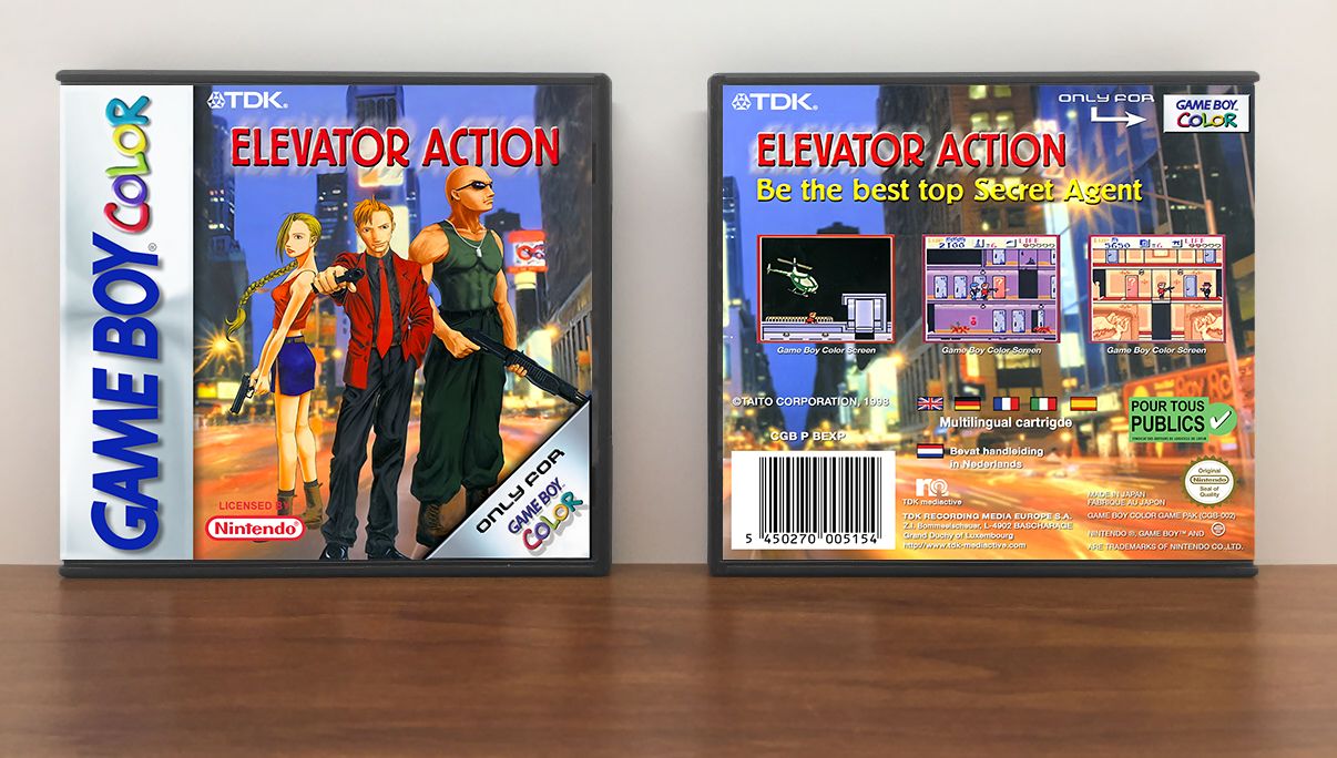 Elevator Action EX (PAL), Artwork Spine Color: Chrome