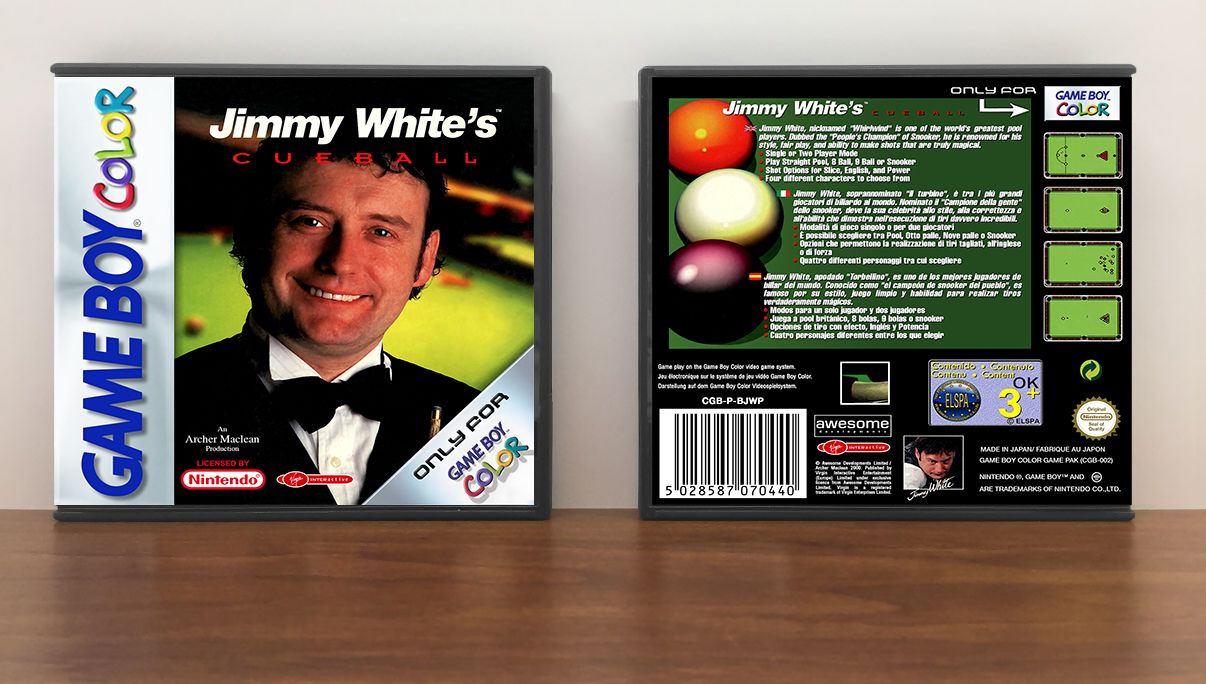Jimmy White&#39;s Cueball (PAL), Artwork Spine Color: Chrome
