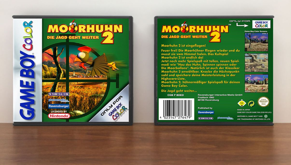 Moorhuhn 2: Die Jagd Geht Weiter (PAL), Artwork Spine Color: Chrome