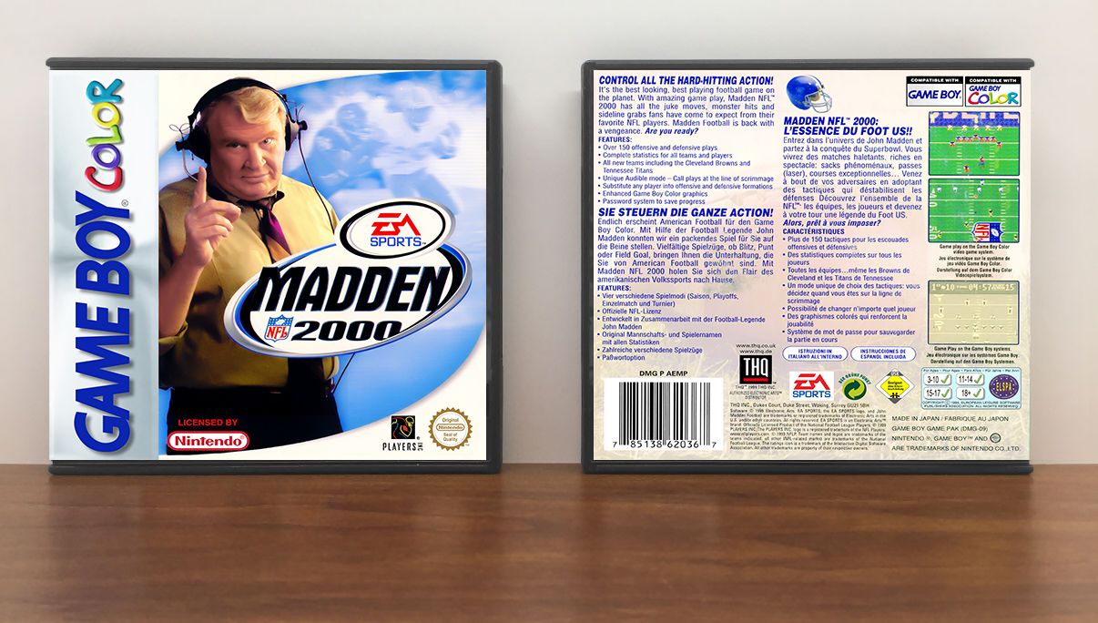 Madden NFL 2000 (PAL), Artwork Spine Color: Chrome