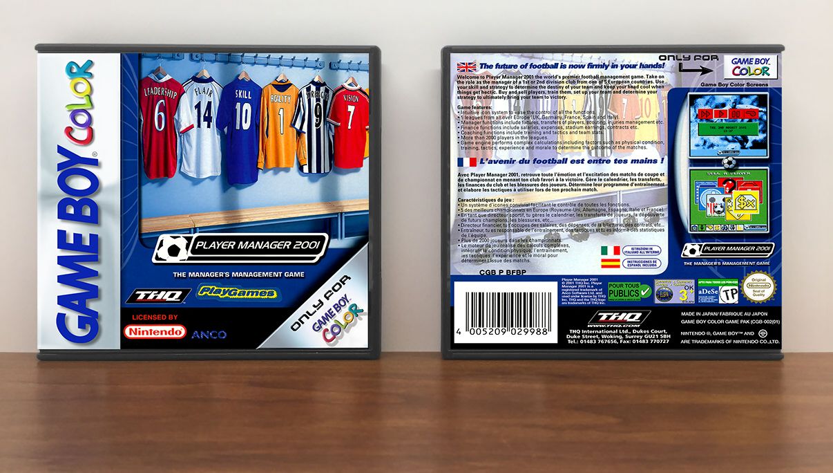 Player Manager 2001 (PAL), Artwork Spine Color: Chrome