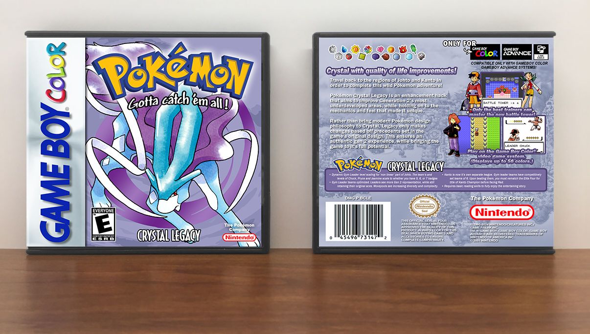 Pokemon Crystal Legacy, Artwork Spine Color: Chrome