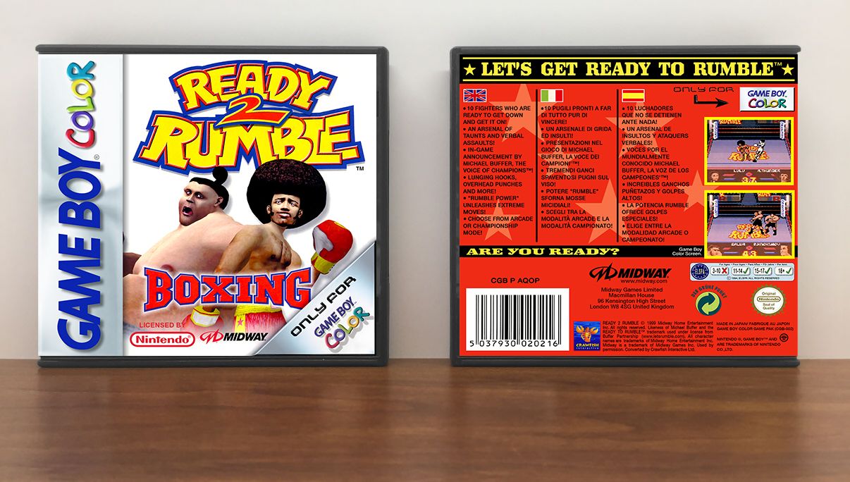 Ready 2 Rumble Boxing (PAL), Artwork Spine Color: Chrome