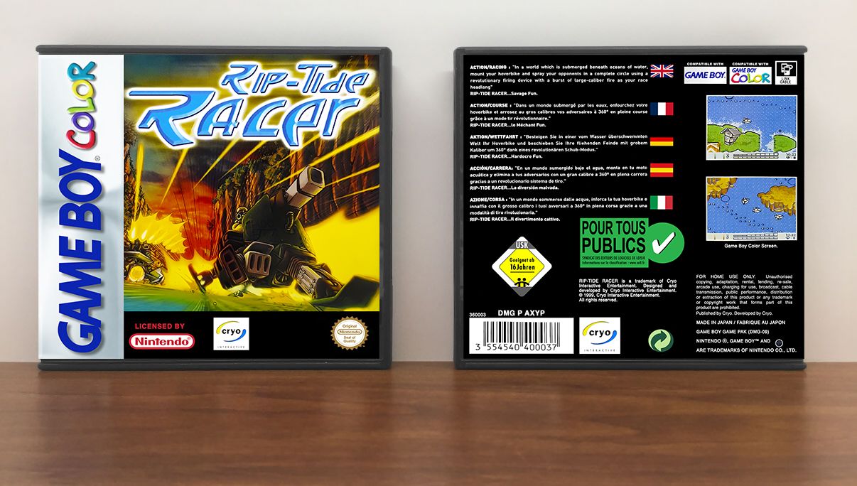 Rip-Tide Racer (PAL), Artwork Spine Color: Chrome