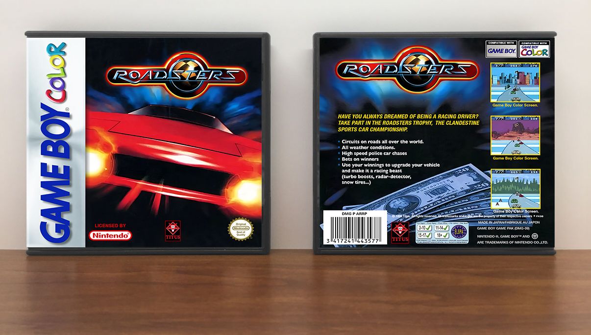 Roadsters Trophy (PAL), Artwork Spine Color: Chrome