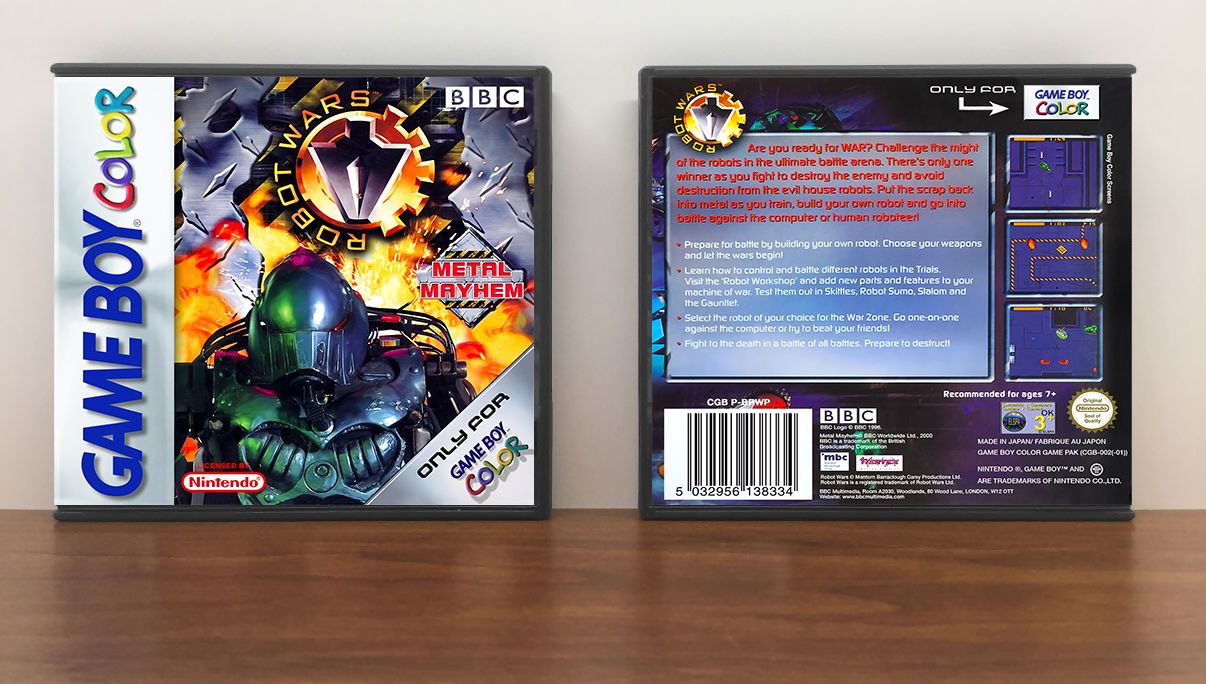 Robot Wars: Metal Mayhem (PAL), Artwork Spine Color: Chrome