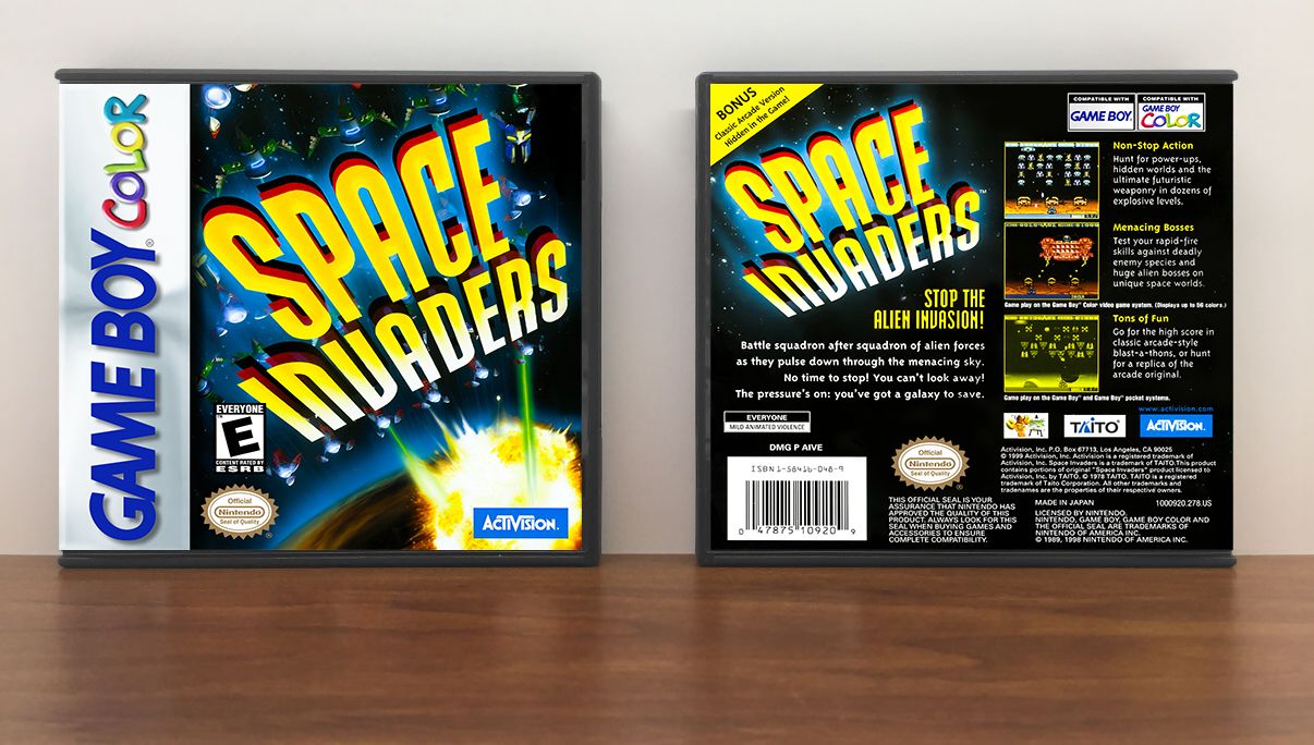 Space Invaders, Artwork Spine Color: Chrome