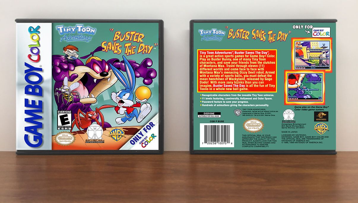 Tiny Toon Adventures: Buster Saves the Day, Artwork Spine Color: Chrome