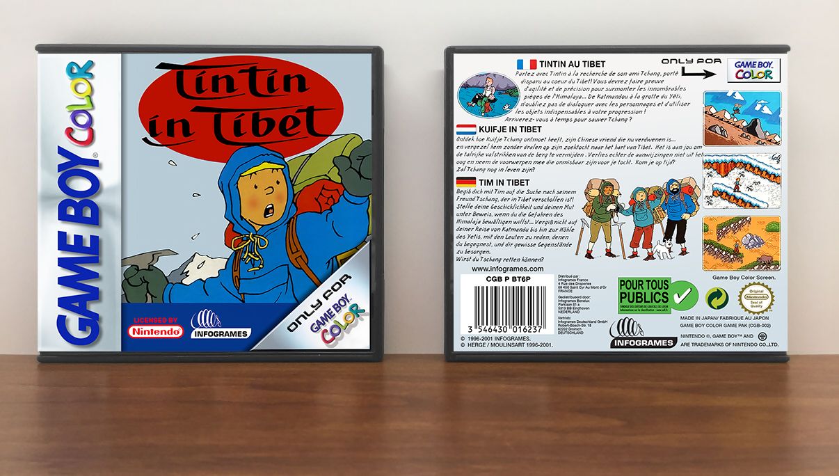 Tintin in Tibet (PAL), Artwork Spine Color: Chrome