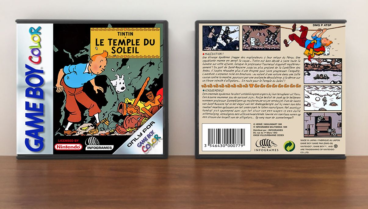 Tintin: Prisoners of the Sun (PAL), Artwork Spine Color: Chrome