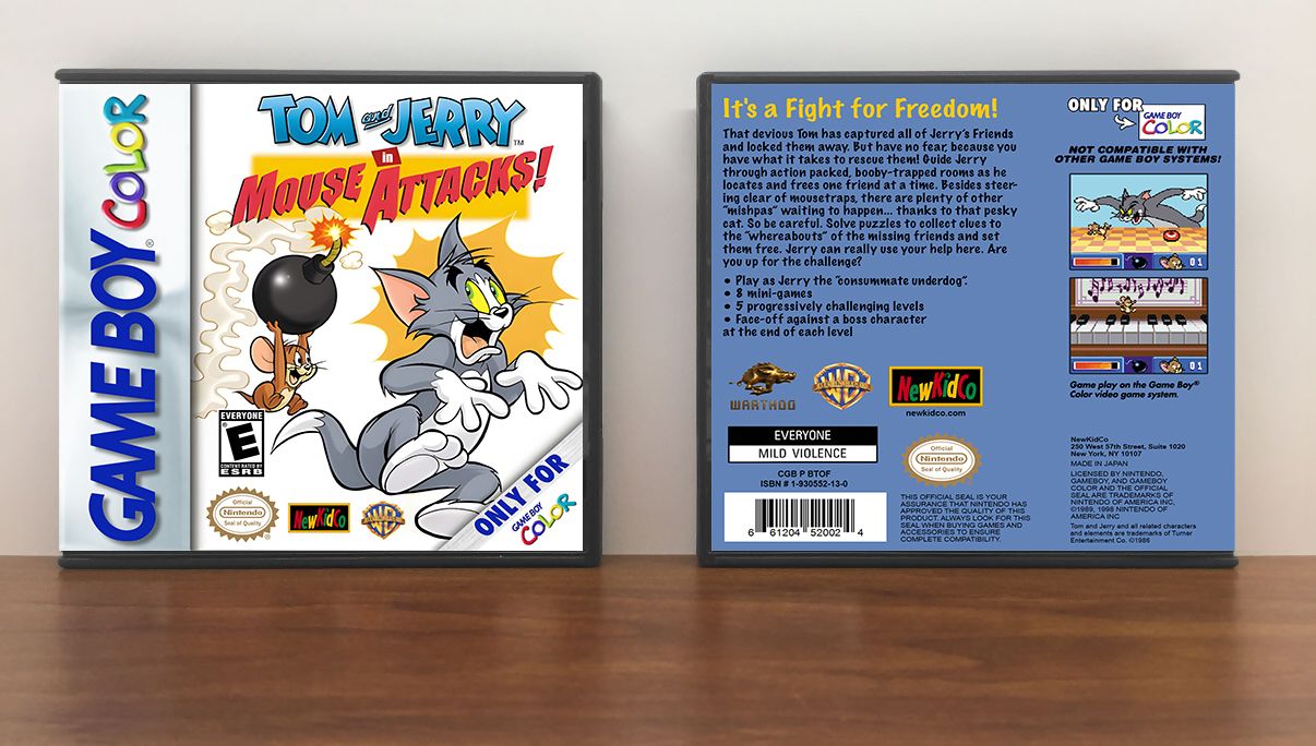 Tom and Jerry in Mouse Attacks, Artwork Spine Color: Chrome