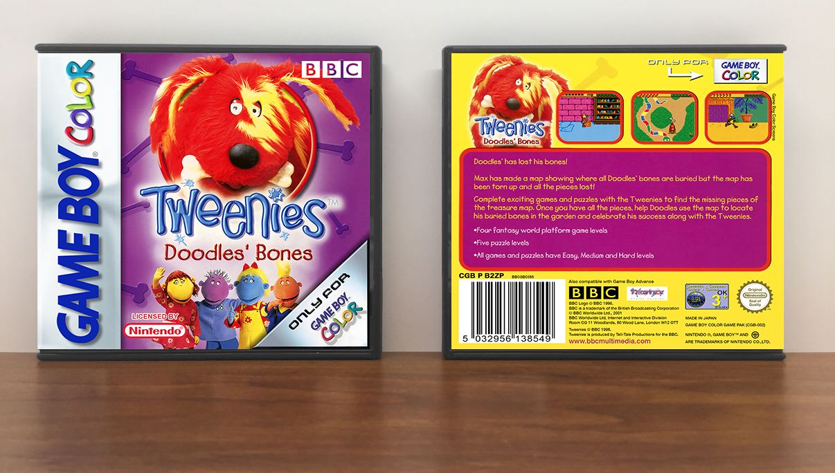 Tweenies: Doodles' Bones (PAL), Artwork Spine Color: Chrome