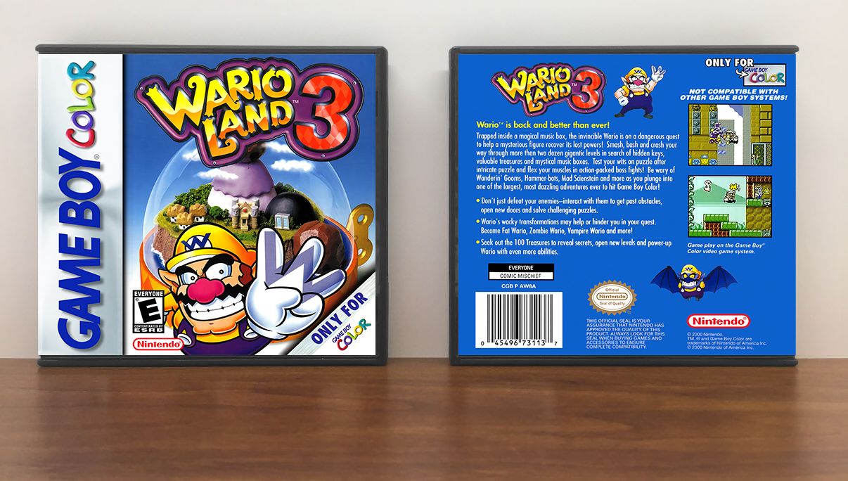 Wario Land 3, Artwork Spine Color: Chrome
