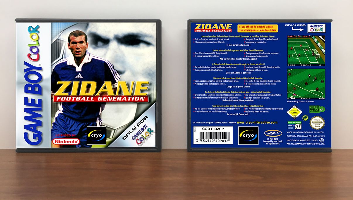 Zidane Football Generation (PAL), Artwork Spine Color: Chrome