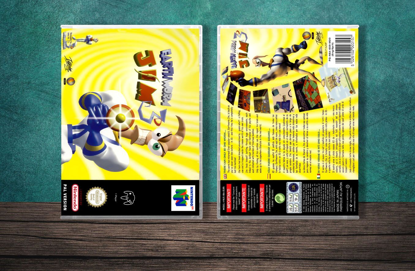 Earthworm Jim 3D (PAL), Case Color: CLEAR (Transparent)