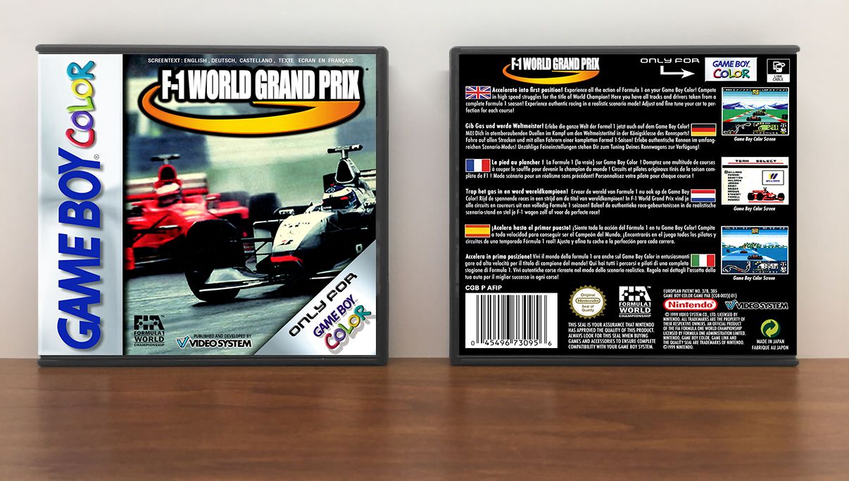 F1 World Grand Prix (PAL), Artwork Spine Color: Chrome