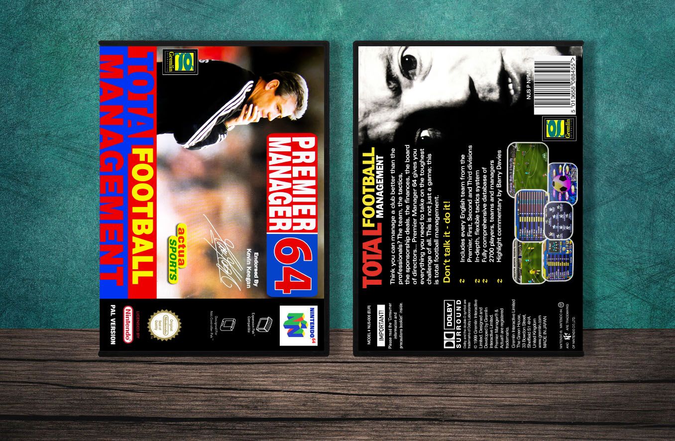 Premier Manager 64 (PAL), Case Color: DARK GREY (OEM DS CASE COLOR)