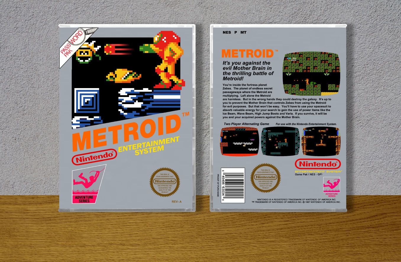 Metroid (Silver Version), Case Color: CLEAR (Transparent)