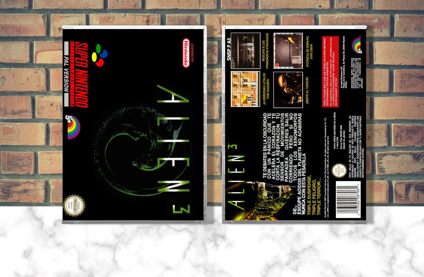 Alien 3 (PAL), Case Color: CLEAR (Transparent)