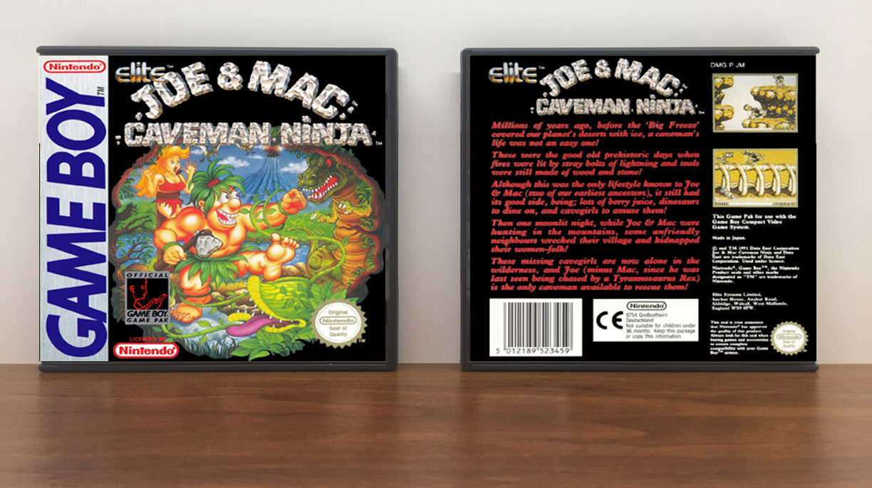 Joe and Mac: Caveman Ninja (PAL), Artwork Spine Color: Chrome