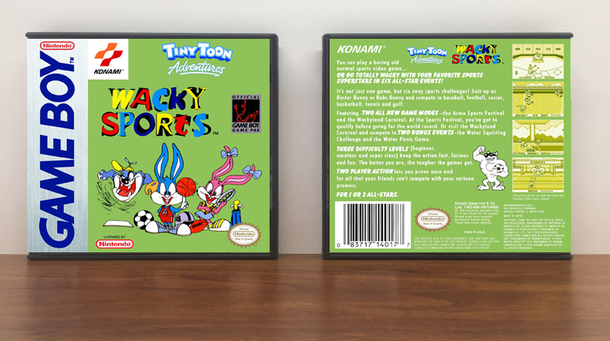 Tiny Toon Adventures: Wacky Sports, Artwork Spine Color: Chrome
