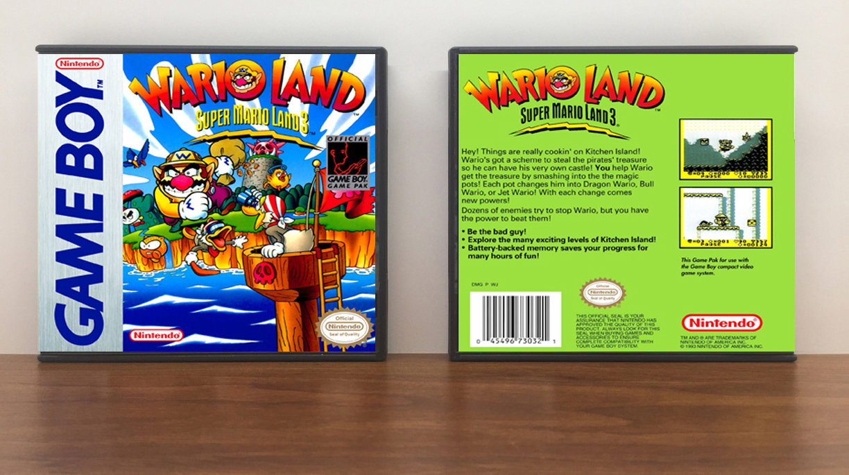 Wario Land: Super Mario Land 3, Artwork Spine Color: Chrome