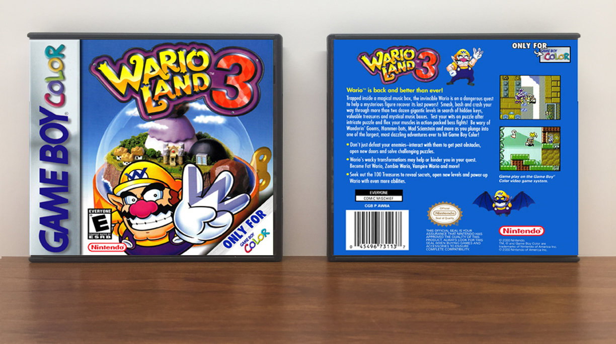 Wario Land 3, Artwork Spine Color: Chrome